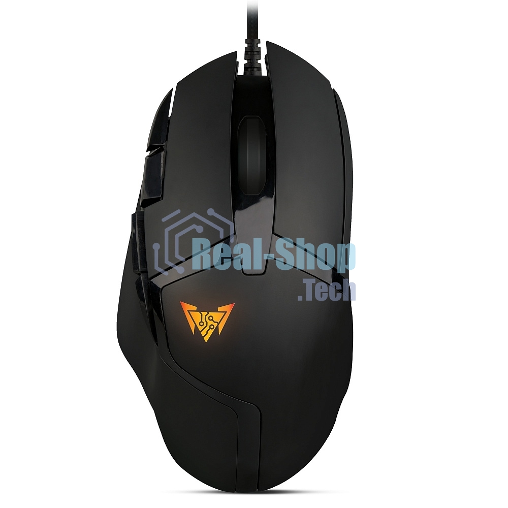 Мышь проводная Crown CMGM-901 черный, 4800 dpi, USB, кнопки - 8