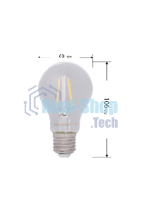 Лампа светодиодная филаментная Rexant Груша A60 11.5 Вт 1380 Лм 4000K E27 прозрачная колба