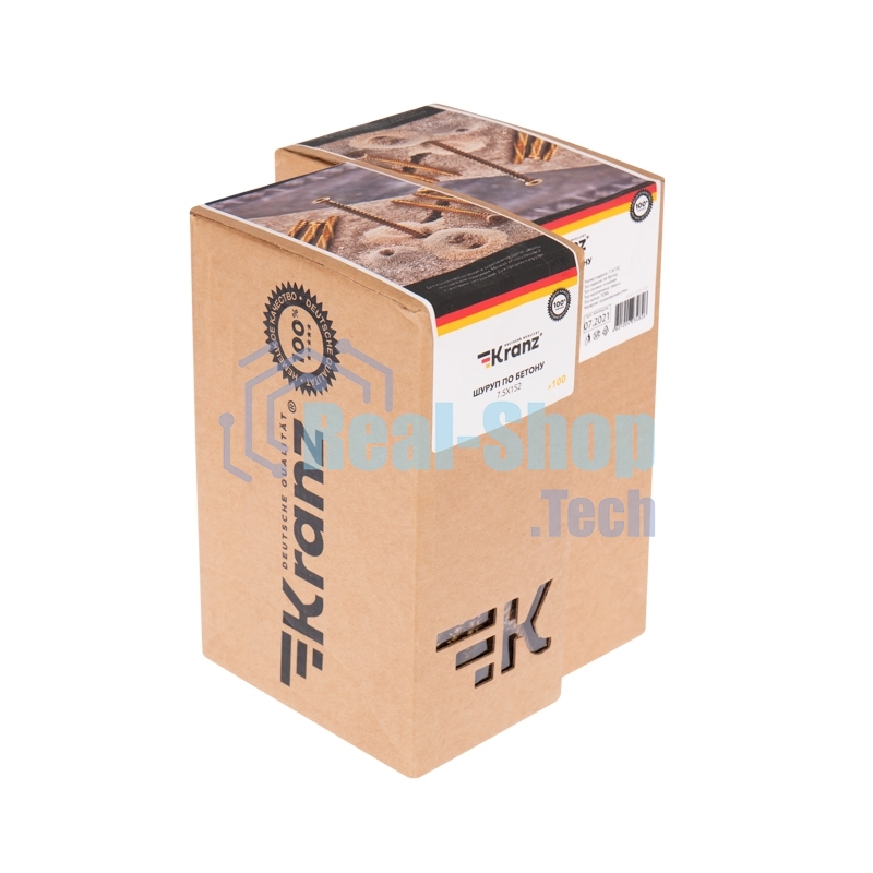 Шуруп по бетону Kranz 7.5х152, короб (100 шт./уп.)