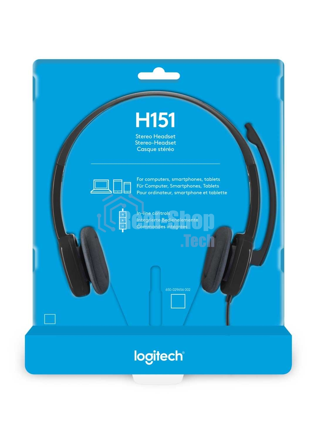Гарнитура проводная Logitech Headset H151 Stereo черный
