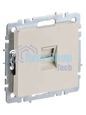 Розетка компьютерная СП RJ45 кат.5E BRITE РК10-БрКр беж. IEK BR-K10-1-K10