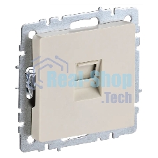 Розетка компьютерная СП RJ45 кат.5E BRITE РК10-БрКр беж. IEK BR-K10-1-K10 Розетка компьютерная СП RJ45 кат.5E BRITE РК10-БрКр беж. IEK BR-K10-1-K10