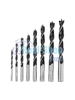 Набор сверл по дереву Sparta,3-4-5-6-7-8-9-10 мм, 8 шт. цилиндрический хвостовик