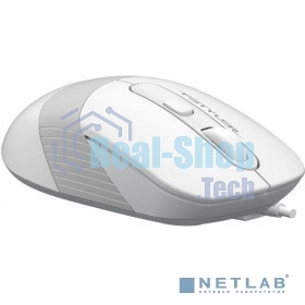 Мышь проводная A4Tech Fstyler FM10 белый/серый, 1600 dpi, USB, кнопки - 4