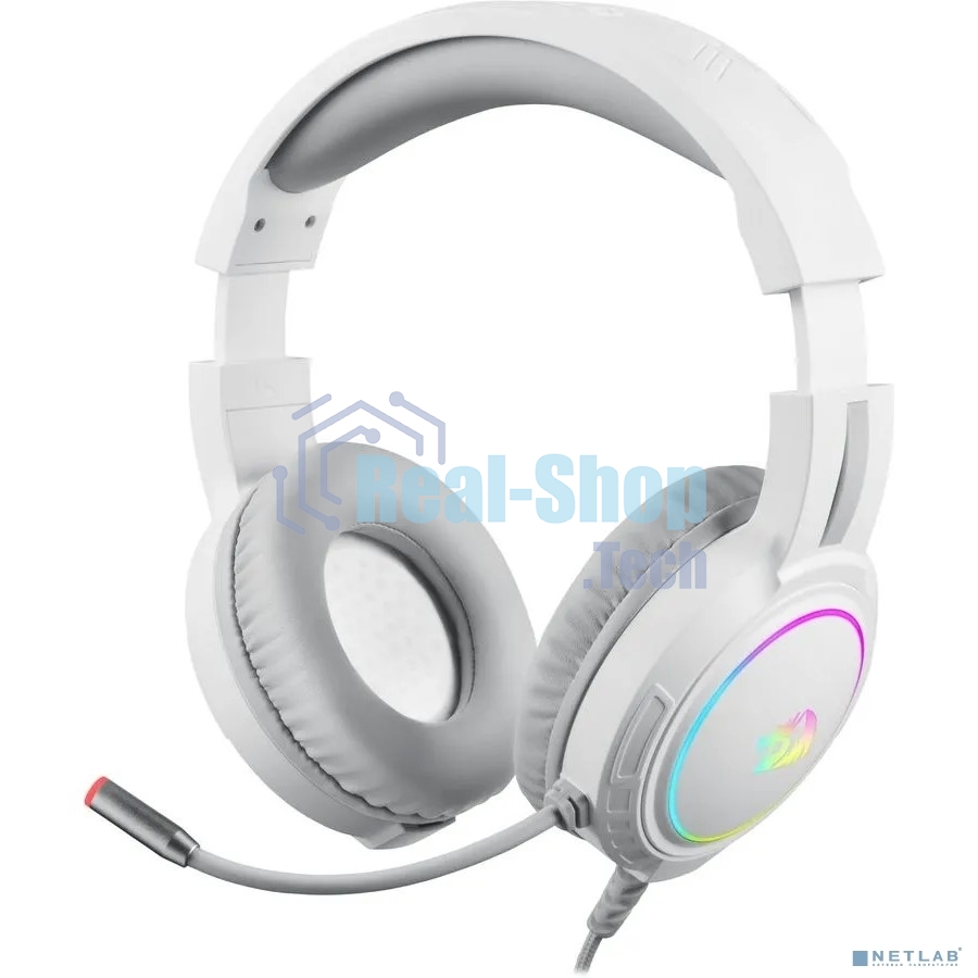 Гарнитура проводная игровая Defender Mento RGb 3.5мм белый