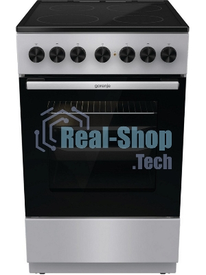 Плита электрическая Gorenje GEC5B41SG серый, конфорок 4 шт, духовка 62 л, 50 см x 85 см x 59.4 см