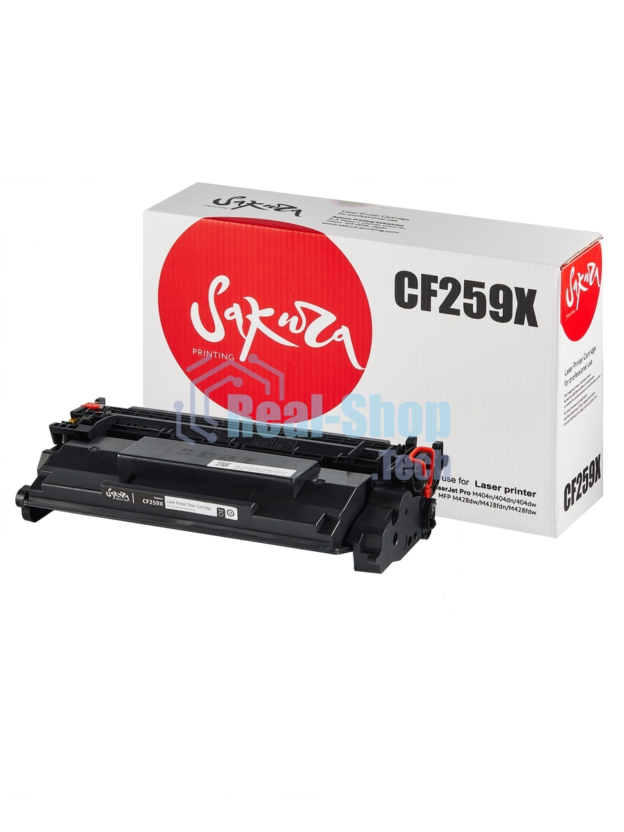 Картридж лазерный Sakura CF259X (59X) для HP LJ M304/M404/MFPM428, черный, 10000 к. (без чипа)