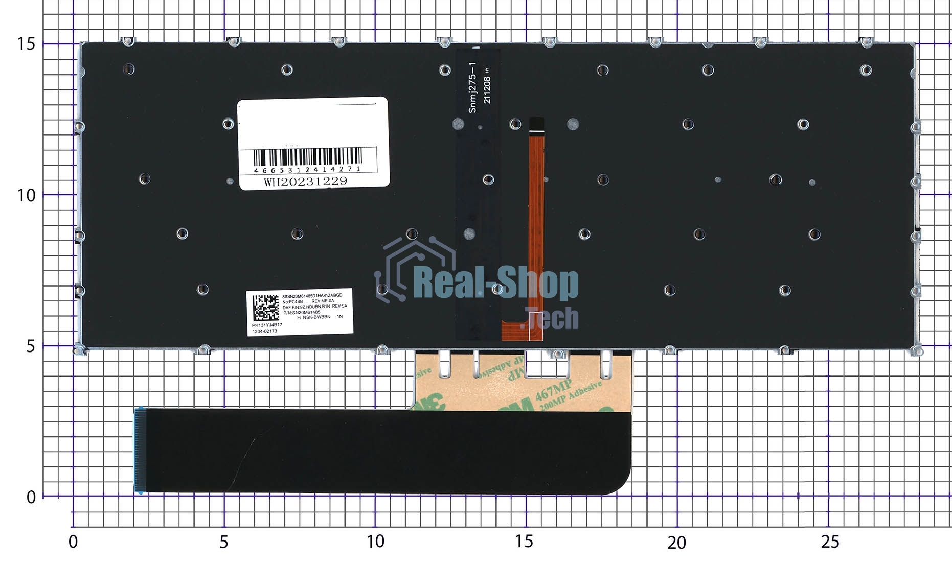 Клавиатура для ноутбука Lenovo Yoga 6 13ABR8, черная