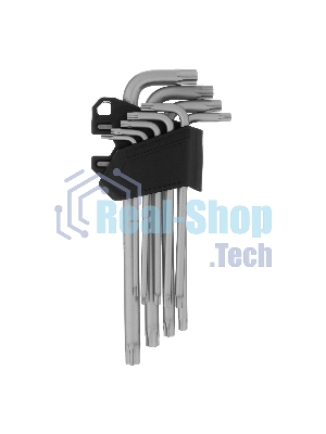 Набор ключей имбусовых Torx-Tempered Сибртех TT10-50, CrV, 9 шт., удлиненные