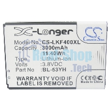 Аккумулятор CameronSino CS-LKF400XL BL-53YH для LG G3 Stylus D690 3.8V / 3000mAh / 11.40Wh