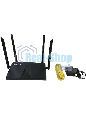 Двухдиапазонный Wi-Fi 6 маршрутизатор AX1800, 1x1000Base-T WAN, 3x1000Base-T LAN, 4 внешние антенны 5 dBi