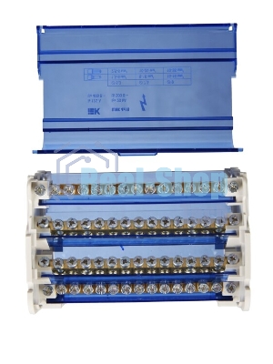 Шины на DIN-рейку в корпусе (кросс-модуль) IEK YND10-4-15-125 ШНК 4х15 3L+PEN