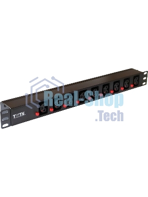 Блок распределения питания Lanmaster TWT-PDU19-16A9C39L-C20 гор.размещ. 9xC39 базовые 16A C20