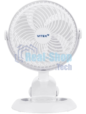 Вентилятор Vitek VTF-06U белый, настольный, 2.5 Вт, 2 скорости, 10 см, USB