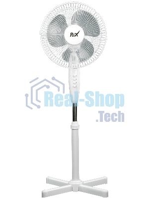 Вентилятор Rix RSF-3000W белый, напольный, 35 Вт, 3 скорости, 30 см