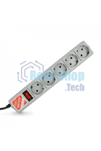Сетевой фильтр Powercube SPG-B-10 3 м (5 розеток) серый (коробка)