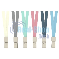 Шнур для пропуска Deli 8352blue 45х1 см нейлон синий (упак.: 12 шт) пластиковый пакет