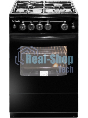 Плита газовая Лысьва ГП 400 М2С -2у черный, конфорок 4 шт, духовка 57 л, 50 см x 84 см x 60 см