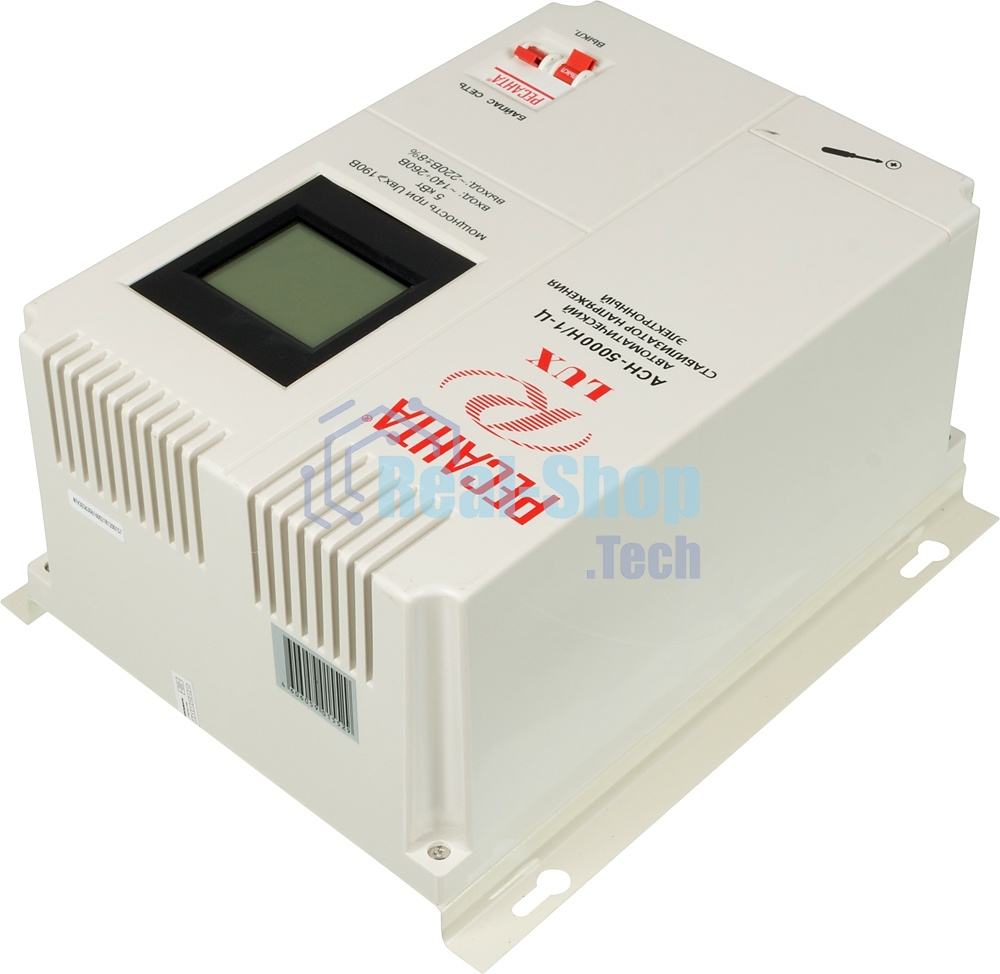 Стабилизаторы напряжения Ресанта АСН-5 000 Н/1-Ц 63/6/16 Стабилизатор Lux 220В±8%, Габариты 260х155х310, Вес 8кг