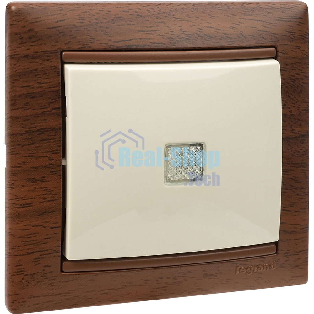 Выключатель Legrand 774310 Valena 10А c подсветкой, сл. кость