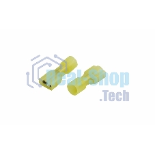 Клемма плоская Rexant полностью изолированная, гнездо 6.6 мм, в нейлоне 4-6 мм², (РПи-м(н) 6.0-(6.3)), желтый