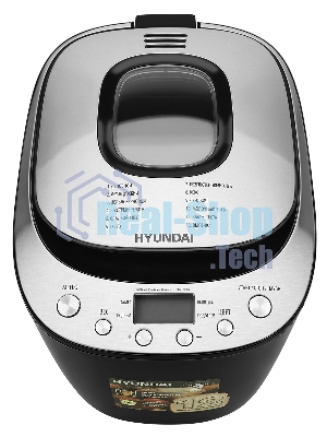 Хлебопечка Hyundai HYBM-P0212 черный/серебристый, 600 Вт, 0.9 кг, 12 программ