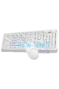 Комплект клавиатура + мышь A4Tech Fstyler FG1012 клав:белый мышь:белый USB беспроводная Multimedia