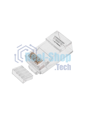 Разъем Rexant RJ-45(8P8C) под витую пару, UTP, CAT 6, с вставкой (50шт)