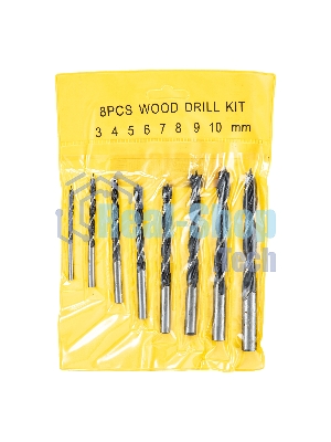 Набор сверл по дереву Sparta,3-4-5-6-7-8-9-10 мм, 8 шт. цилиндрический хвостовик