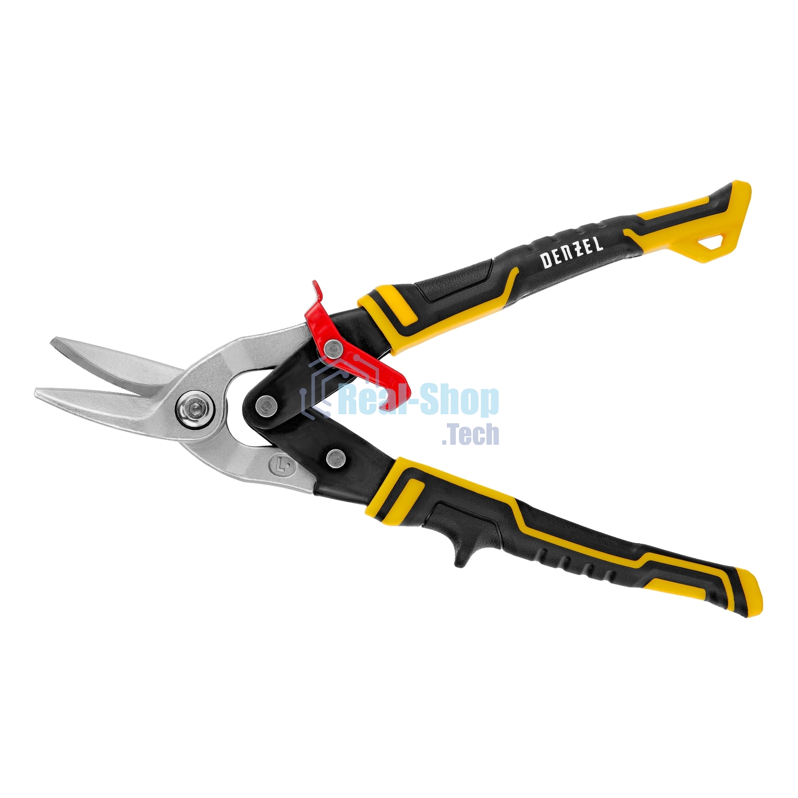 Ножницы по металлу Denzel 270 мм, прямой и левый рез,сталь-СrMo, трехкомп.рук-ки