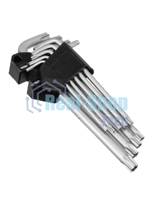 Набор ключей имбусовых Torx-Tempered Сибртех TT10-50, CrV, 9 шт., удлиненные