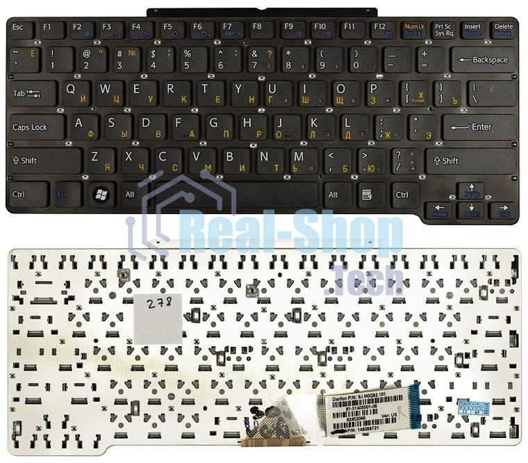 Клавиатура для ноутбука Sony Vaio VGN-SR черная