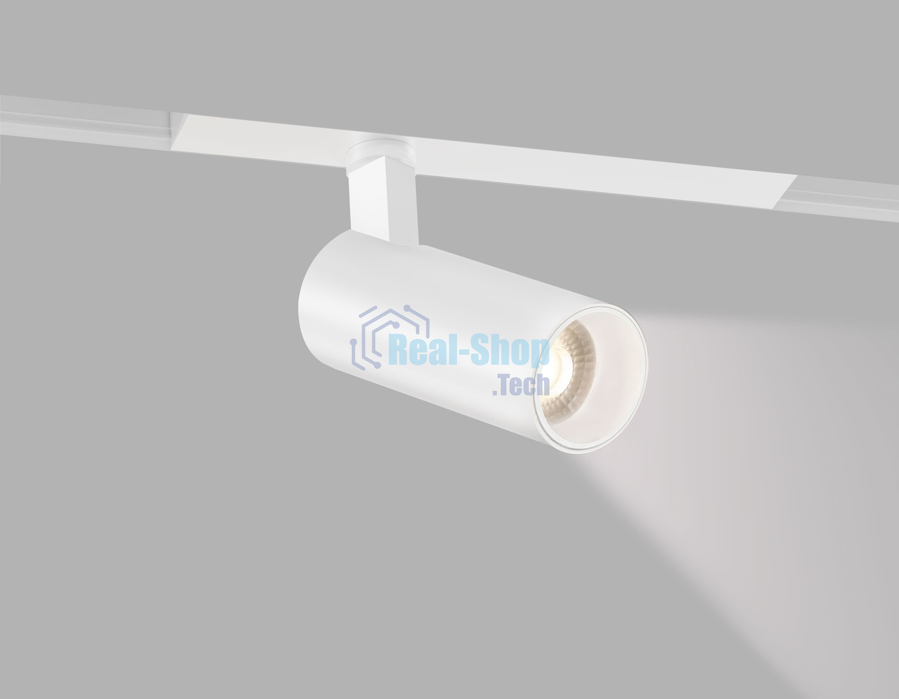 Трековый акцентный светильник Ambrella light GL8001 WH белый IP20 9W 3000-6000K 220V 24° D50*125
