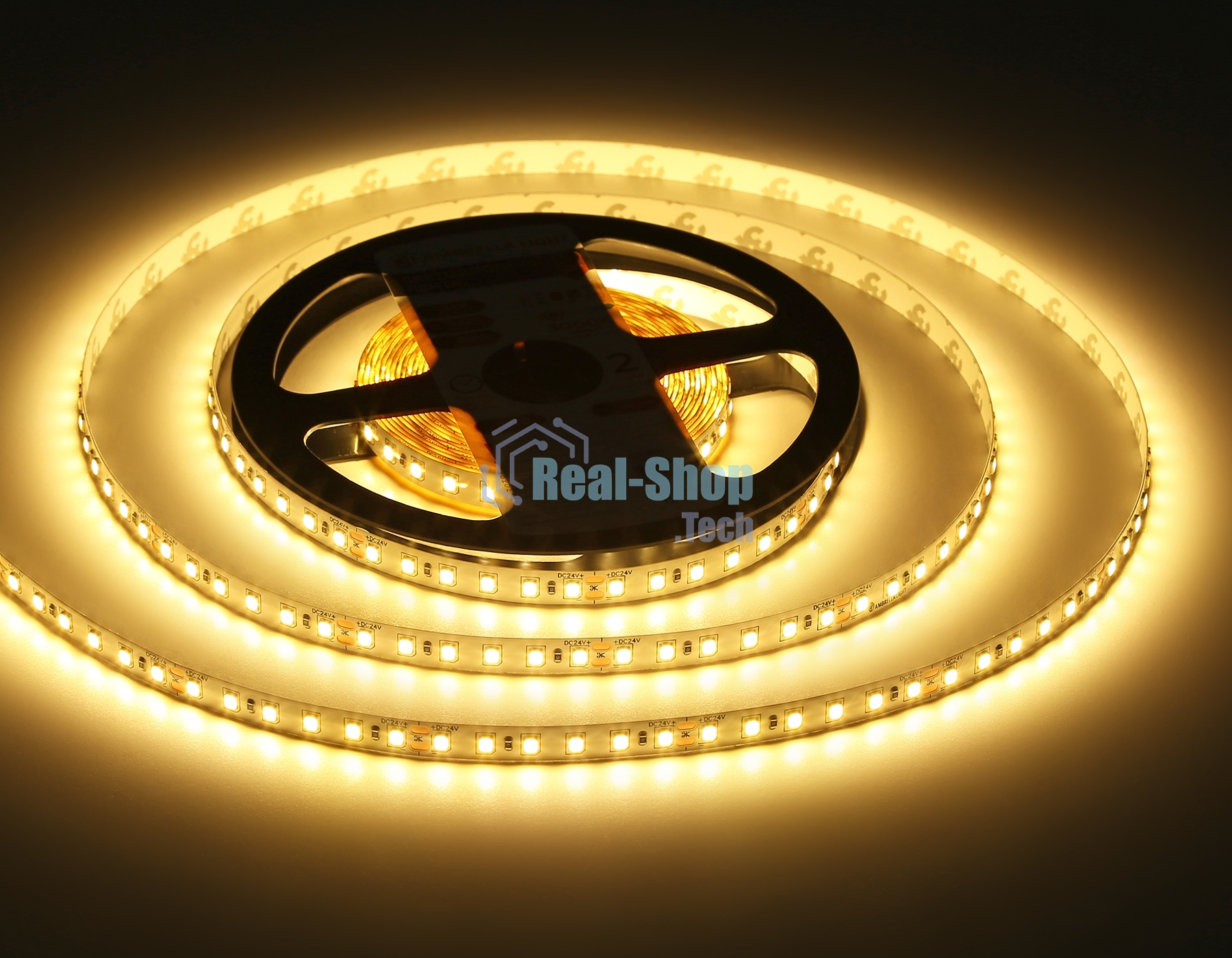 Светодиодная лента Ambrella light GS3101 2835 120Led/ 10W m/ 24V IP20 3000K/ 5000*8*1.2mm (2 конт.)