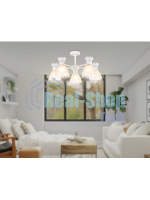 Светильник Ambrella light TR3179/5 WH белый E27/5 max 40W D570*280