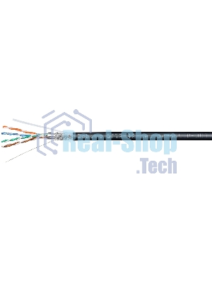 Кабель информационный Cabeus SFTP-4P-Cat.5e-SOLID-OUT-LSZH-UV SFTP-4P-CAT.5E-SOLID-OUT-LSZH- cat.5e SF/UTP LSZH универсальный 305м черный