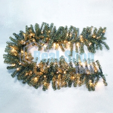 Еловый шлейф Neon-night искусственный 2,7 м Теплое белое свечение 80 LED