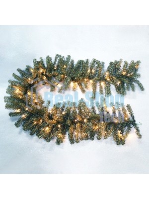 Еловый шлейф Neon-night искусственный 2,7 м Теплое белое свечение 80 LED