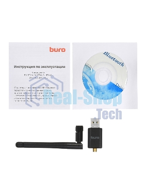 Адаптер USB Buro Bluetooth 4.0+EDR class 1 100м черный