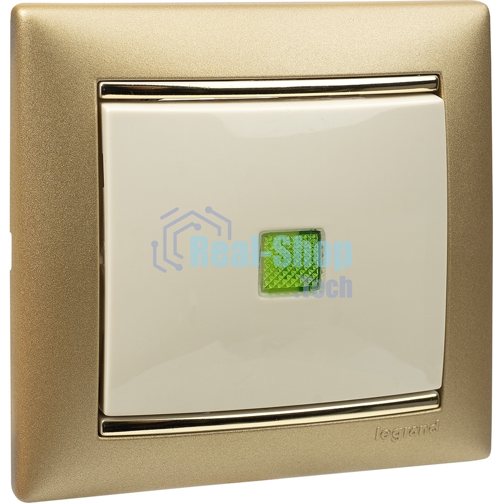 Выключатель Legrand 774310 Valena 10А c подсветкой, сл. кость