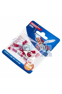 Наконечник кольцевой Rexant изолированный ø10.5 мм, 0.5-1.5мм², НКи 1.5-10/RV1.25-10, красный, в упак. 10 шт.