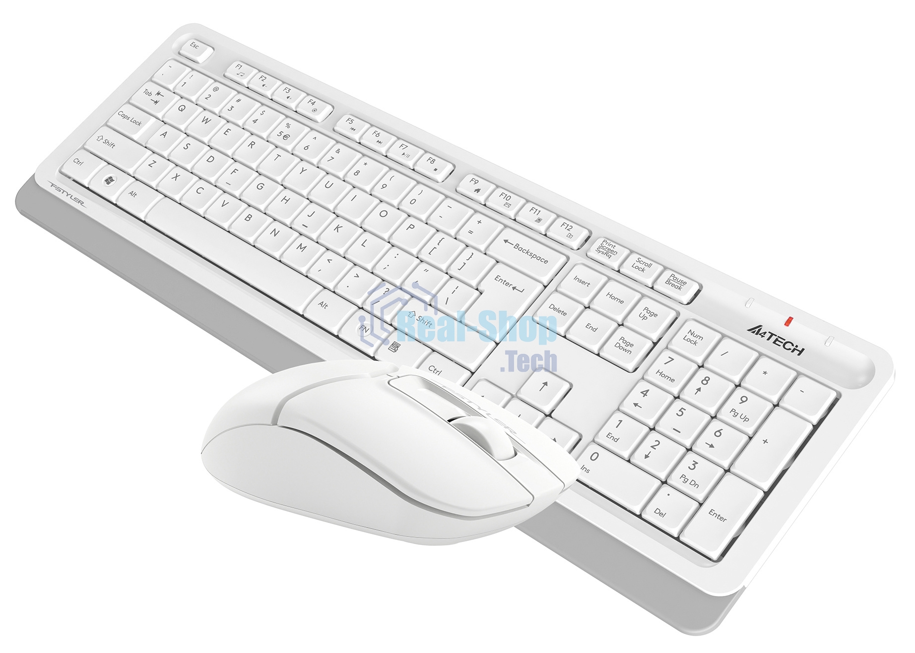 Комплект клавиатура + мышь A4Tech Fstyler FG1012 клав:белый мышь:белый USB беспроводная Multimedia