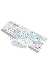 Комплект клавиатура + мышь A4Tech Fstyler FG1012 клав:белый мышь:белый USB беспроводная Multimedia