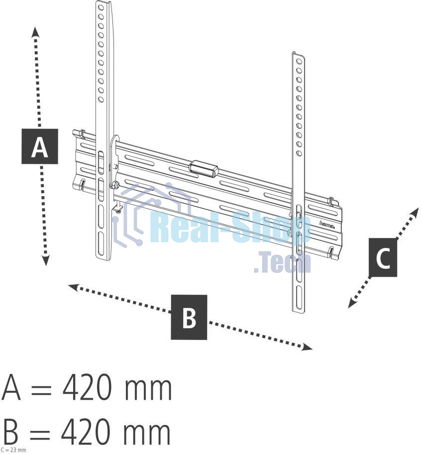 Кронштейн для телевизора Hama 00220809 черный 32