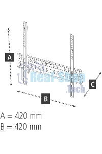 Кронштейн для телевизора Hama 00220809 черный 32