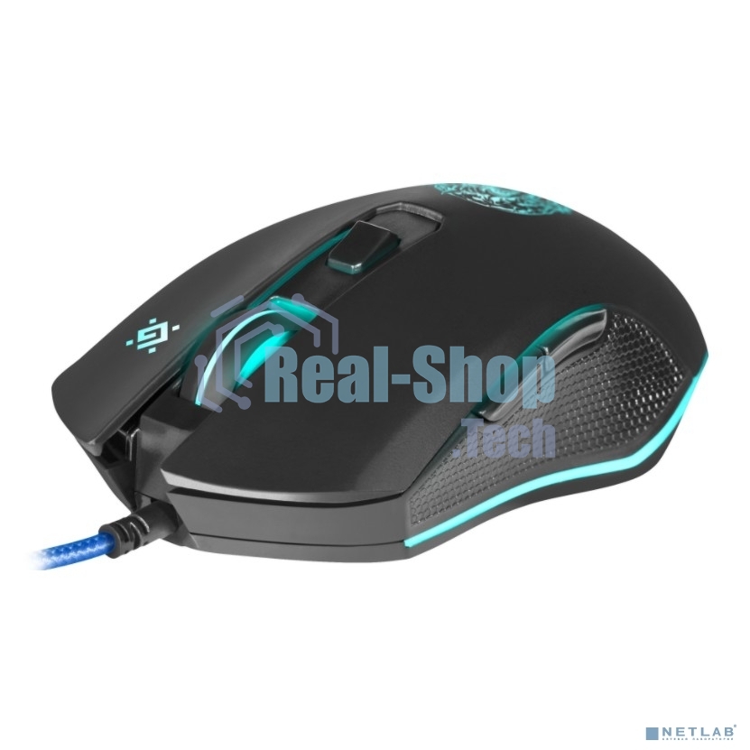Мышь проводная Defender Sleipnir GM-927 черный, 12800 dpi, USB, кнопки - 6