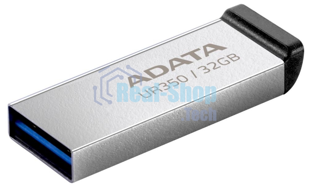 Флешка USB ADATA UR350 (UR350-32G-RSR/BK), 32Gb, USB 3.2, R/W 100/15, серебристый/черный