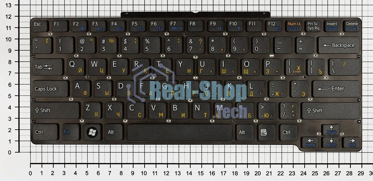 Клавиатура для ноутбука Sony Vaio VGN-SR черная