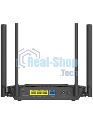 Двухдиапазонный Wi-Fi 6 маршрутизатор AX1500, 1x1000Base-T WAN, 3x1000Base-T LAN, 4 внешние антенны 5 dBi