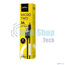 Кабель PERFEO USB2.0 A вилка - Micro USB вилка, черный, 2 м, бокс (U4010)